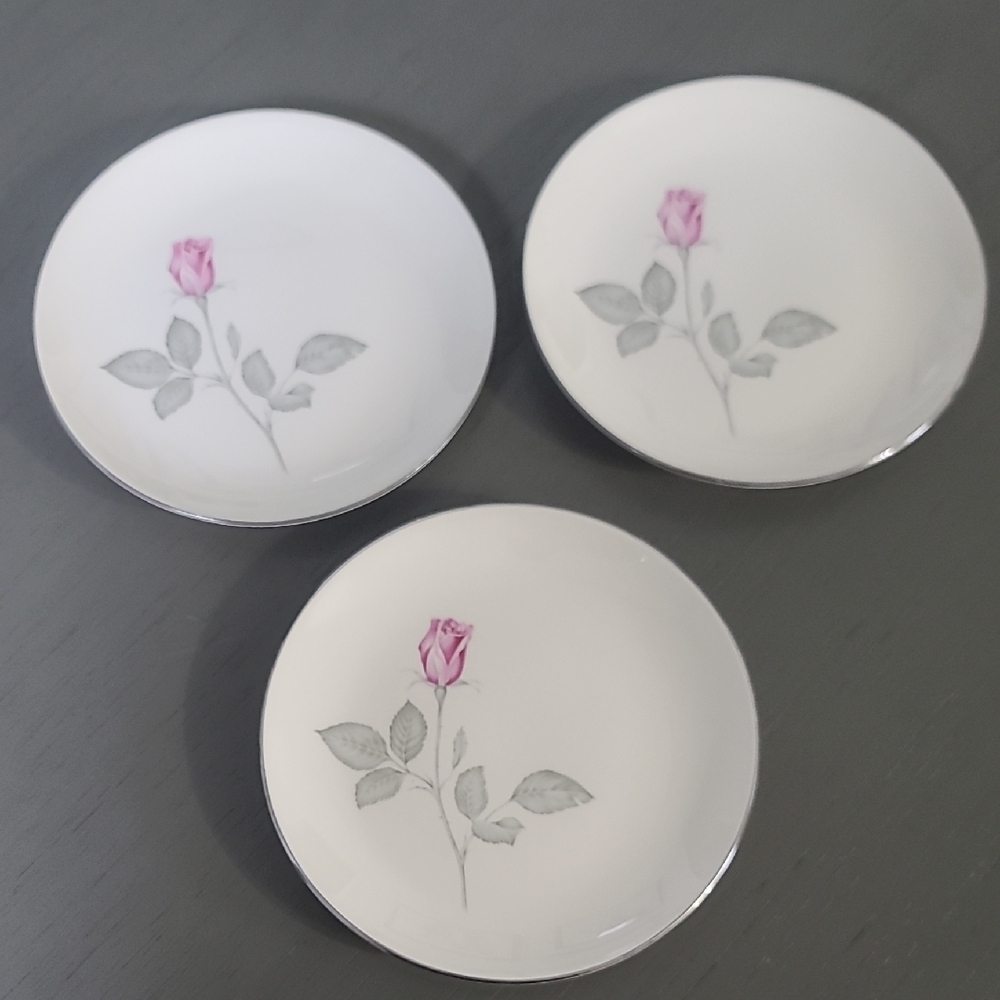 Zylstra Elegant Floral Porcelain Salad Plates - Set of 3